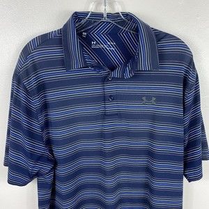 Under Armour Golf Polo Shirt Adult Mens Loose L Heat Gear Short Sleeve Sports